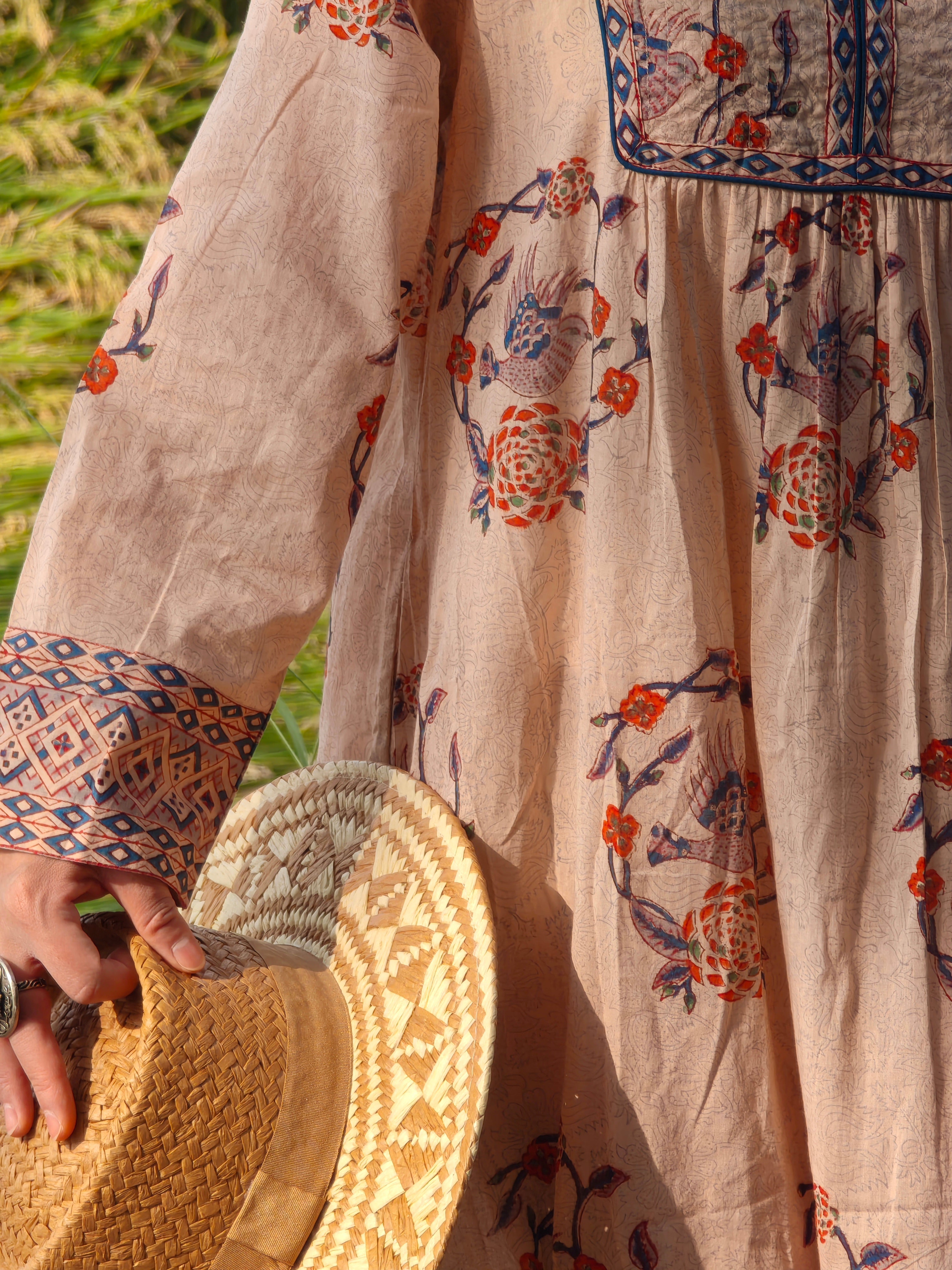 Bohemian Blossom Embroidered Maxi Dress