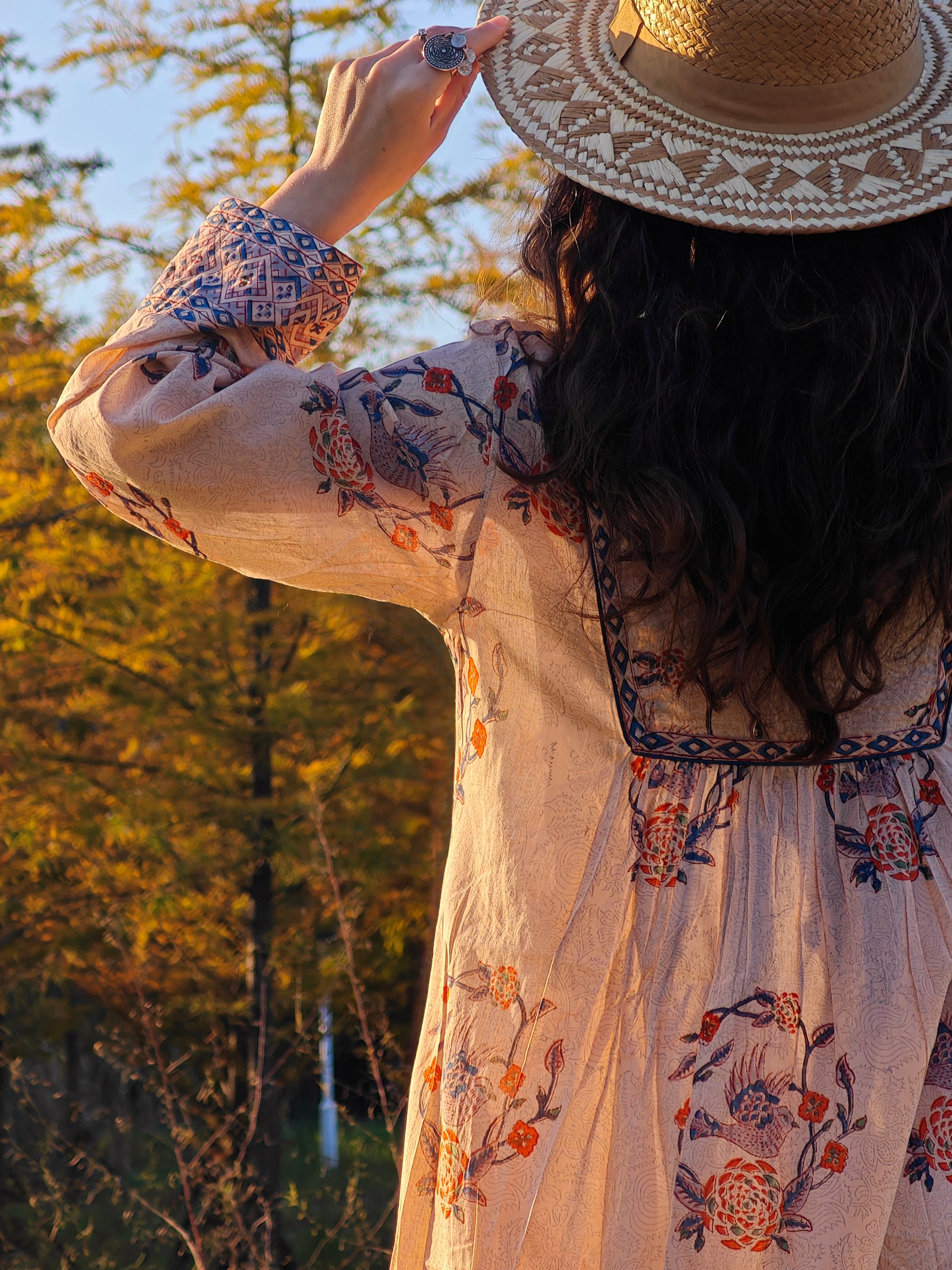 Bohemian Blossom Embroidered Maxi Dress