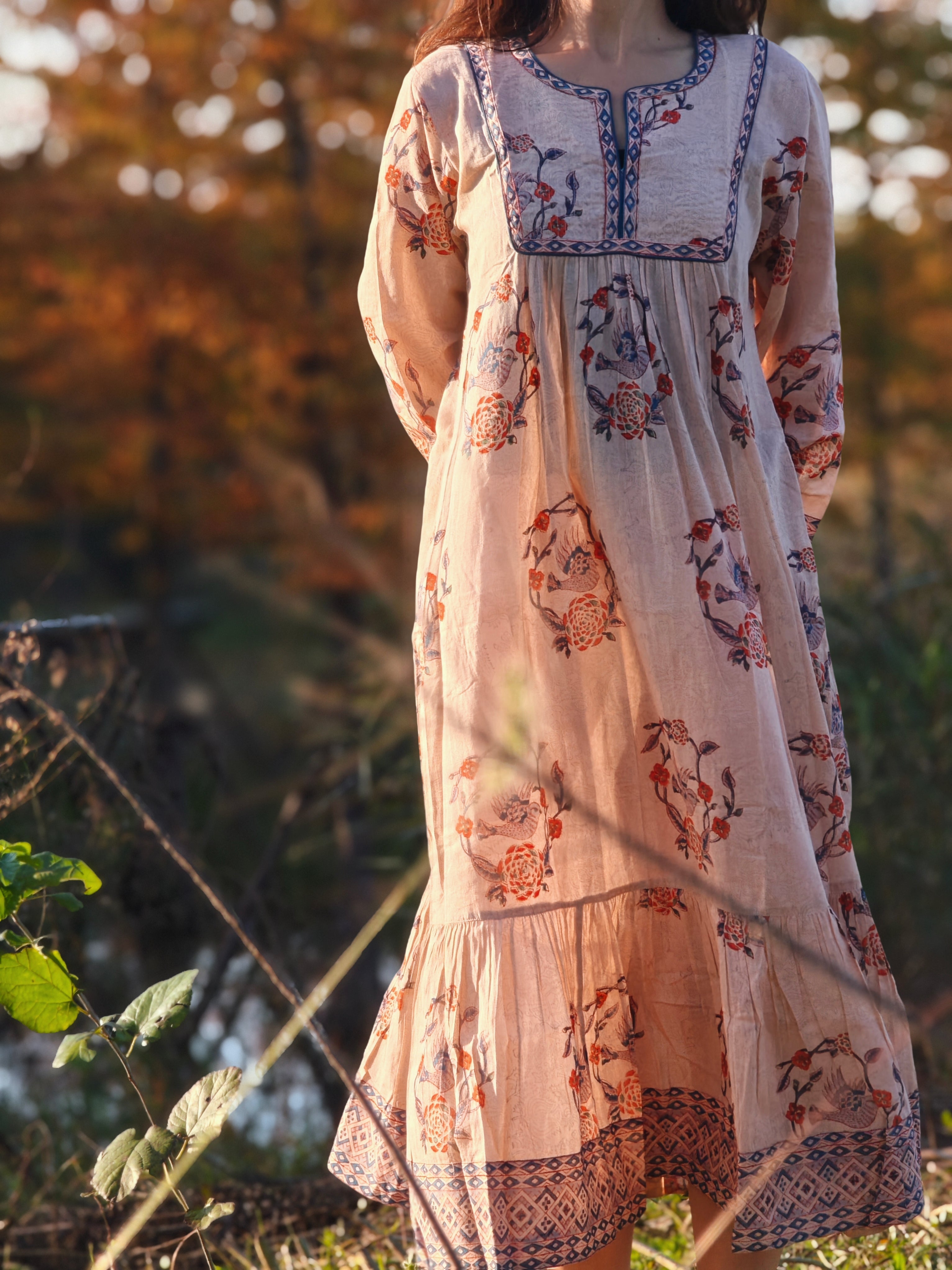 Bohemian Blossom Embroidered Maxi Dress