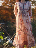 Bohemian Blossom Embroidered Maxi Dress
