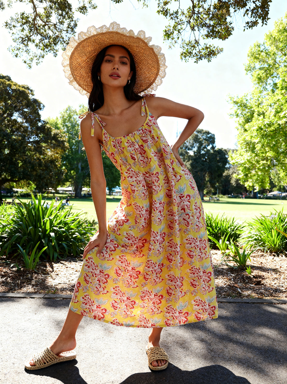 Sunflower Breeze Midi Dress