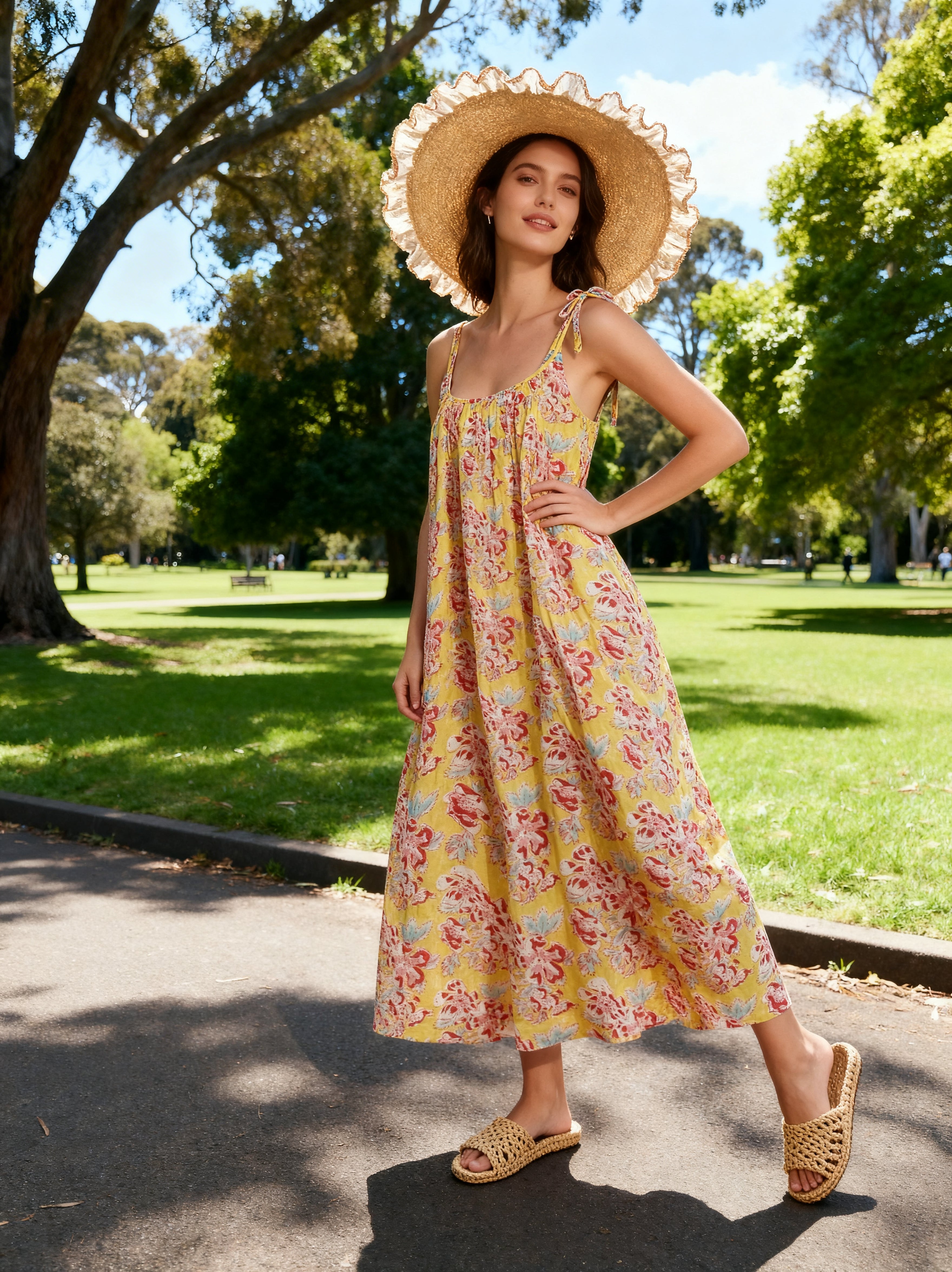 Sunflower Breeze Midi Dress