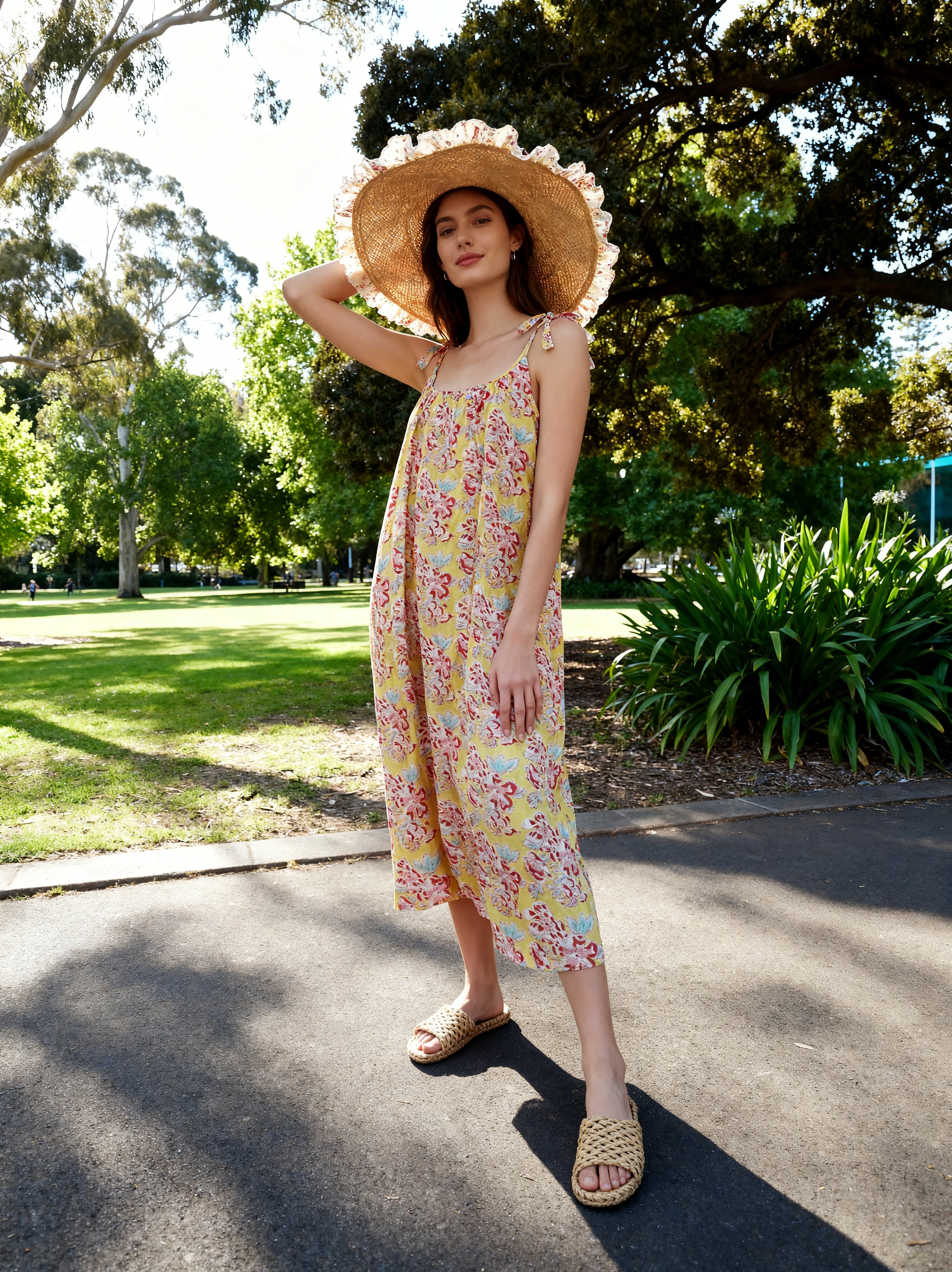 Sunflower Breeze Midi Dress