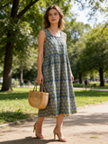 Summer Elegies Sleeveless Midi Dress